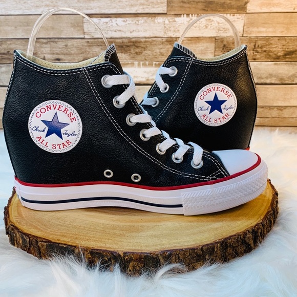 converse lux wedge leather